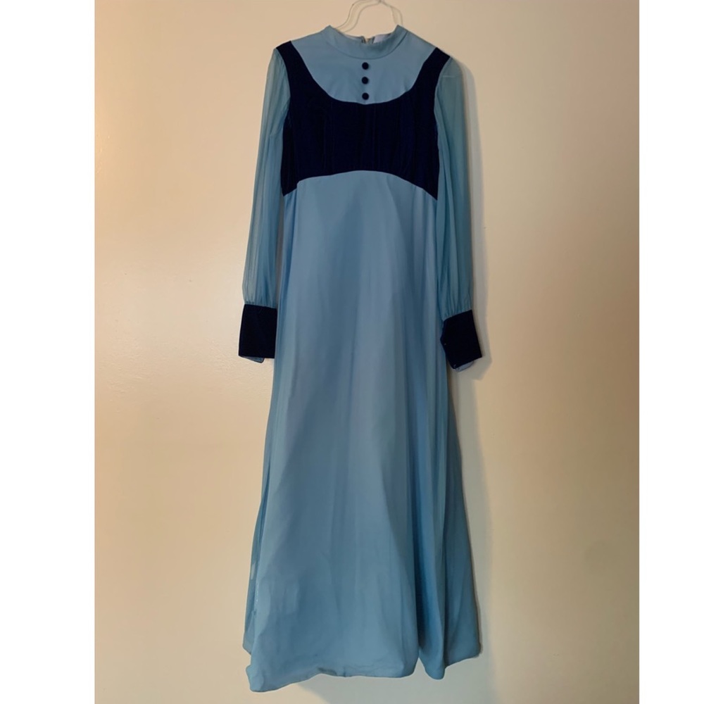 1960’s BLUE DRESS-WOUNDED BIRD